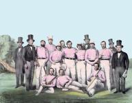 Vintage kriketový tým