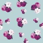 Weinlese-Blumen Roses Wallpaper
