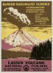 Vintage Lassen Volcanic Park affisch