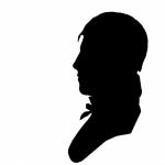 Weinlese-Male Profil Silhouette