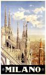 Cartel del viaje del vintage de Milano