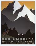 Vintage Montana Viaggi Poster