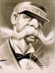 Vintage Moustache Man