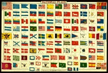 Bandeiras nacionais do vintage