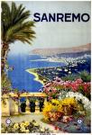 Vintage Sanremo Podróż plakat
