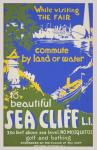 Acantilado de mar del vintage Poster