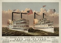 Vintage navires à vapeur