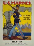 Vintage US Marines affisch