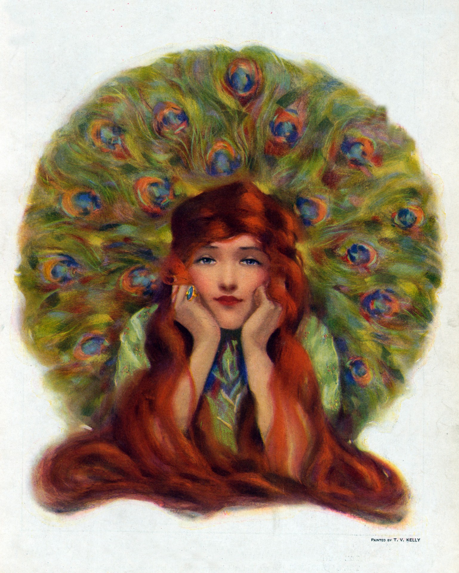 Beautiful Peacock Woman Vintage