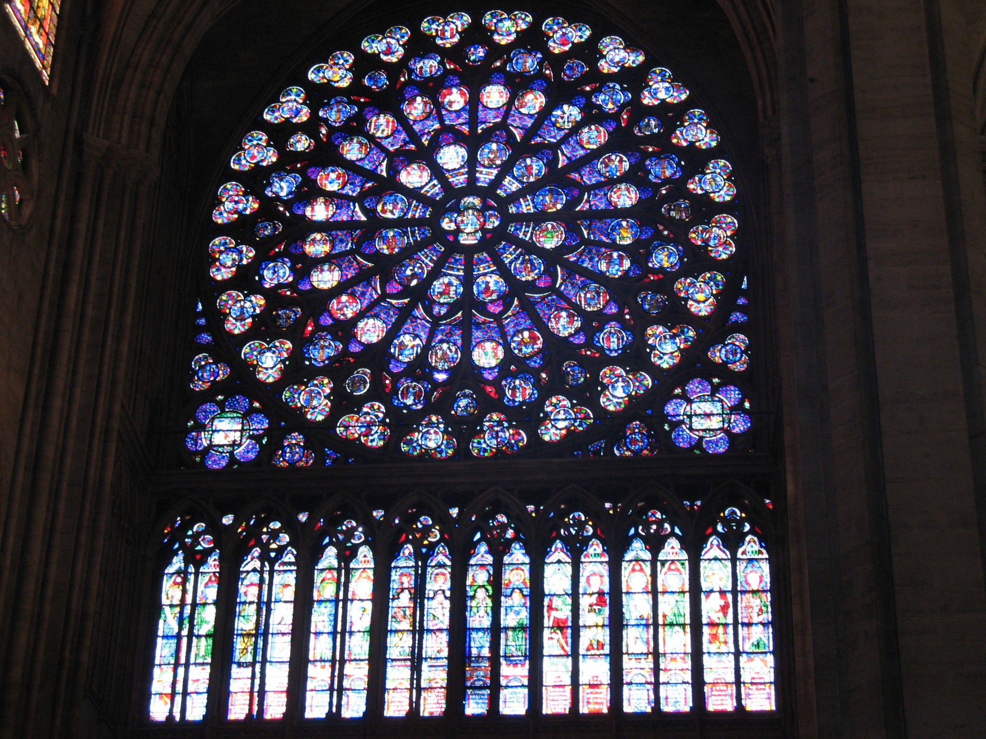 Paris Notre Dame Stained Glass Free Stock Photo - Public Domain Pictures