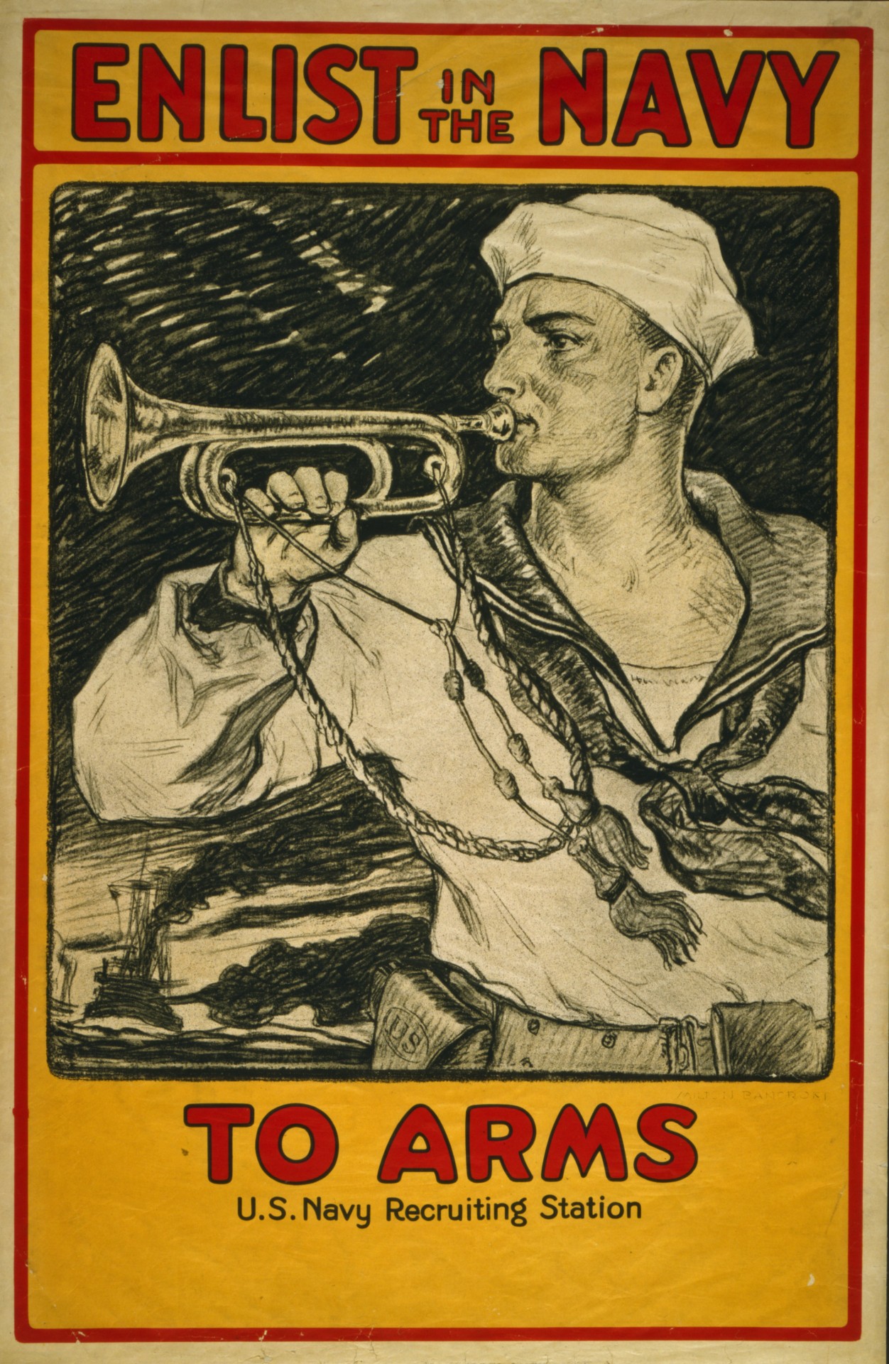 Vintage Navy Poster