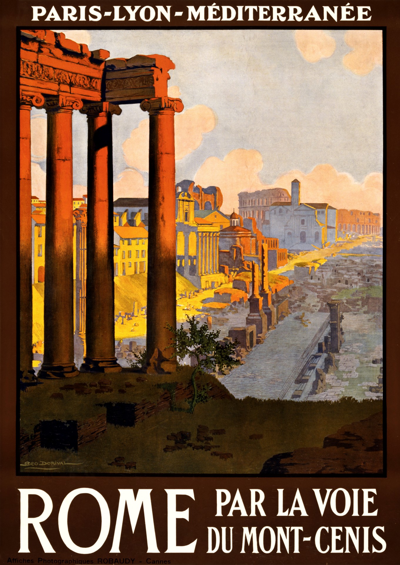 Vintage Rome cestovní plakát
