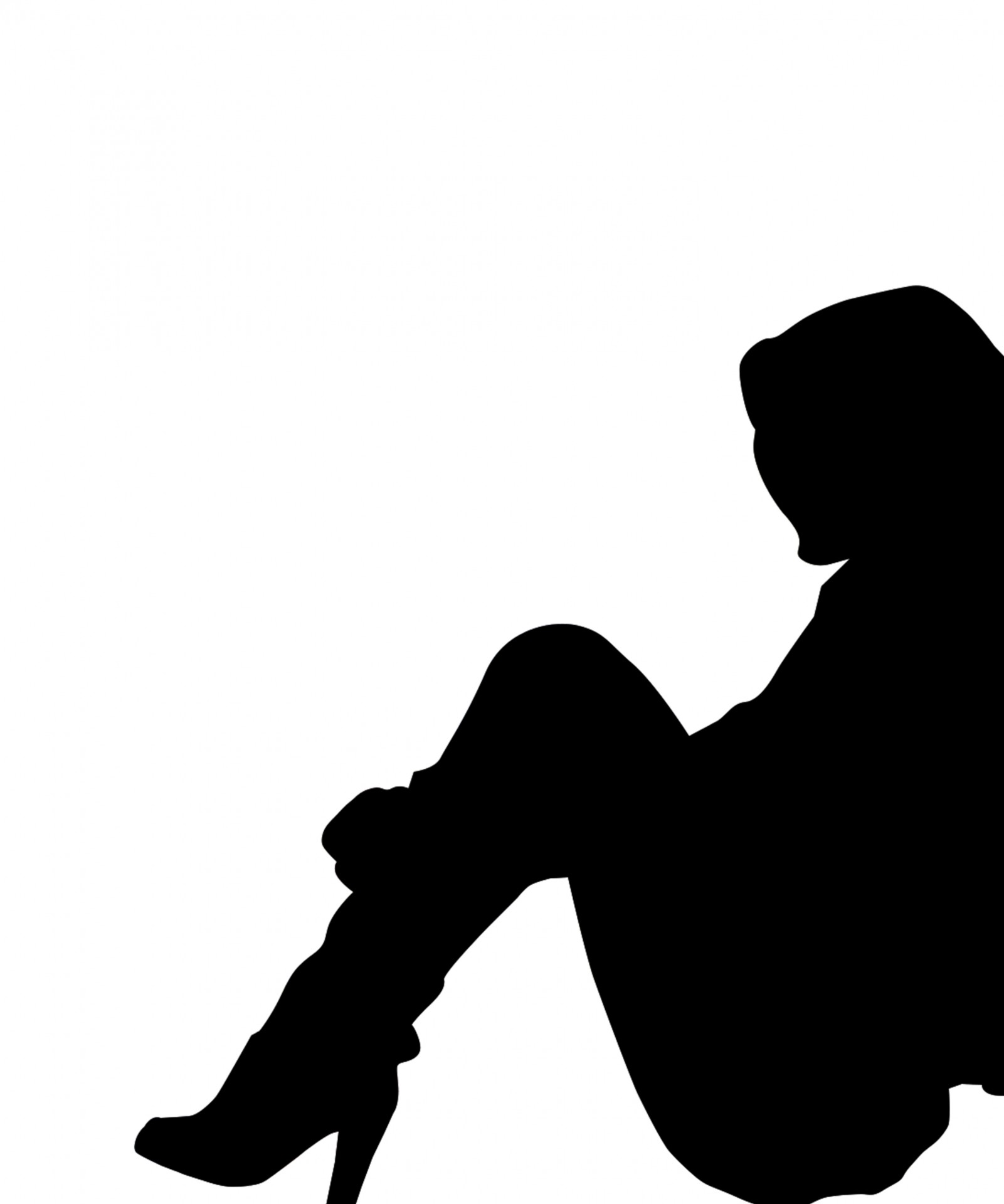 Woman Sitting Silhouette Clipart Free Stock Photo - Public Domain Pictures