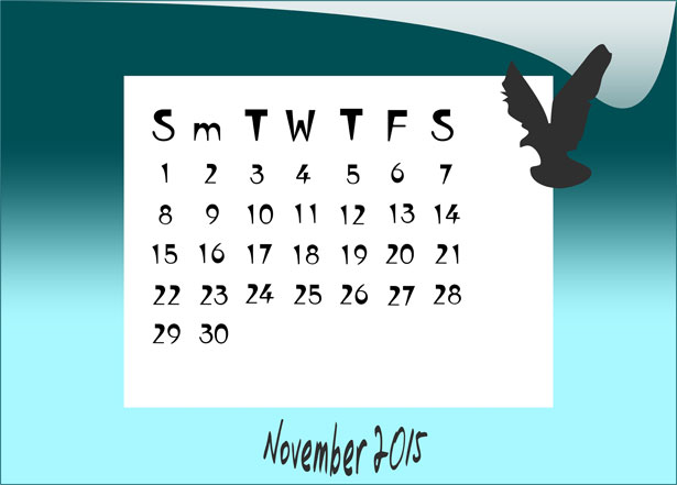 カレンダー15年11月 無料画像 Public Domain Pictures