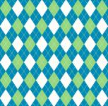 Rauten-Muster, Blau, Grün
