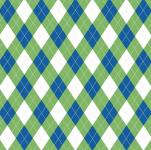 Argyle pattern Verde Blu