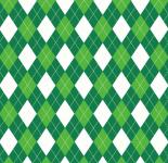 Argyle Pattern Green White