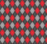 Argyle pattern Rosso Nero