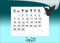 Kalendarz czerwiec 2015