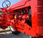 Classic Red Tractor Engine