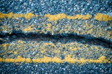 Crack în drum asfaltat