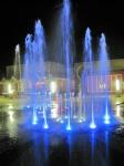 Fountain with blue light