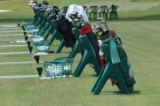Golf Bags Lined Up