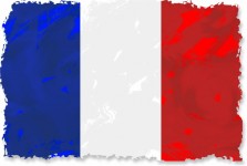 Grunge bandera francesa