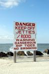Keep Of Jettie Warning Sign