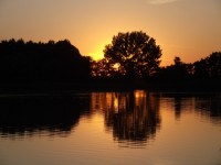 Lake solnedgång
