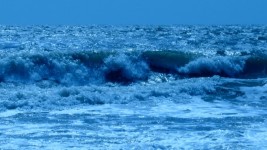 Ondas do mar azul
