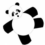 Urso de panda dos desenhos animados Clip