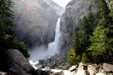 Spray van Lower Yosemite Falls