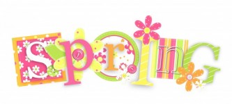 Spring Text Colorful Clipart