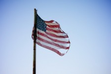 Bandeira rasgada americano