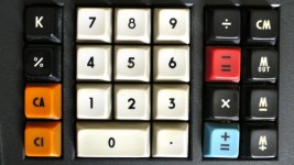 Vintage Office Calculator Keypad