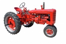 Vintage tractor rojo