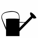 Watering Can Black Silhouette