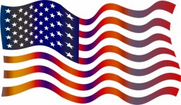 Hullámos American Flag