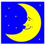Moon, desene animate galben