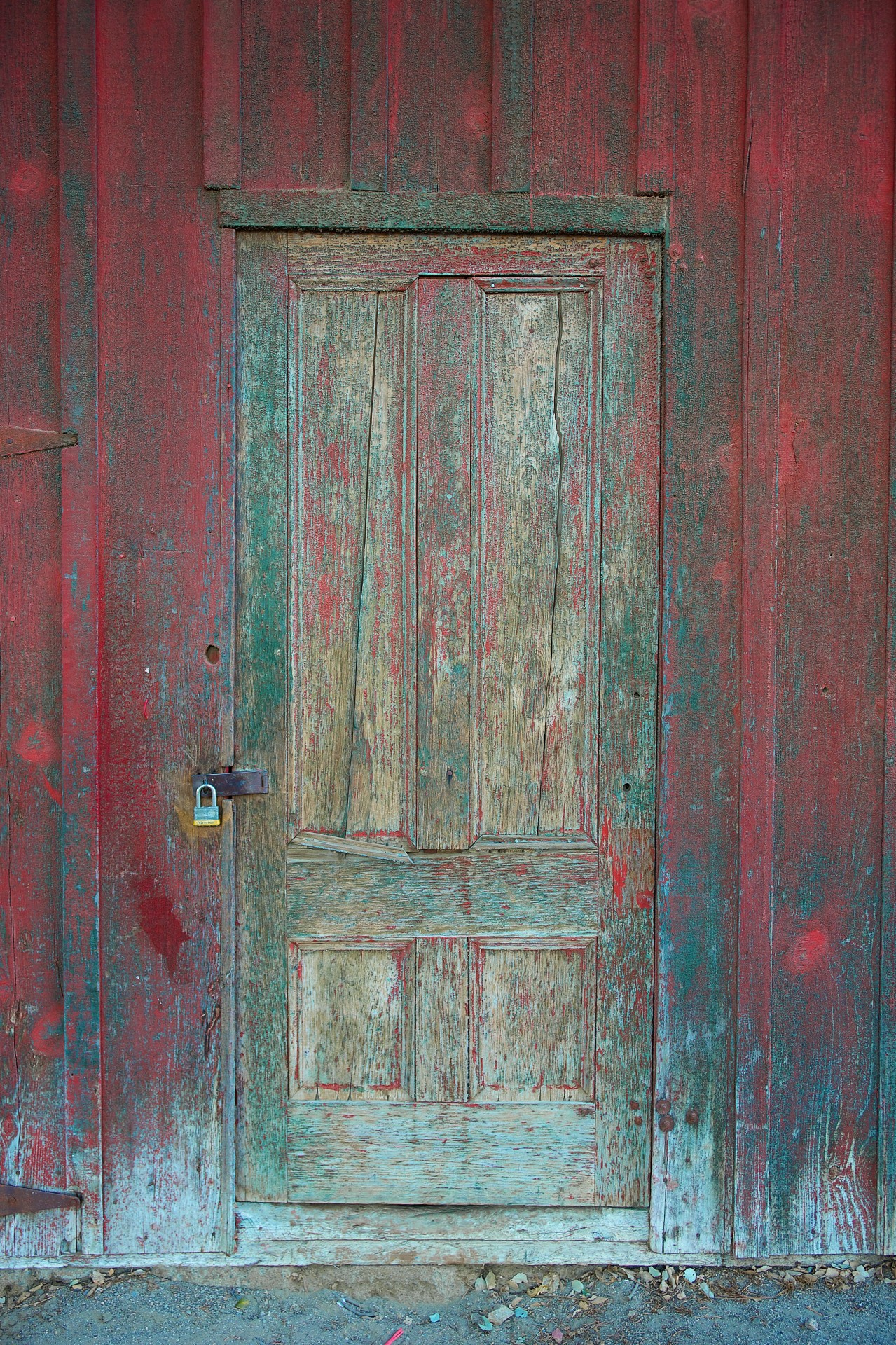 Rustic Red Wooden Door