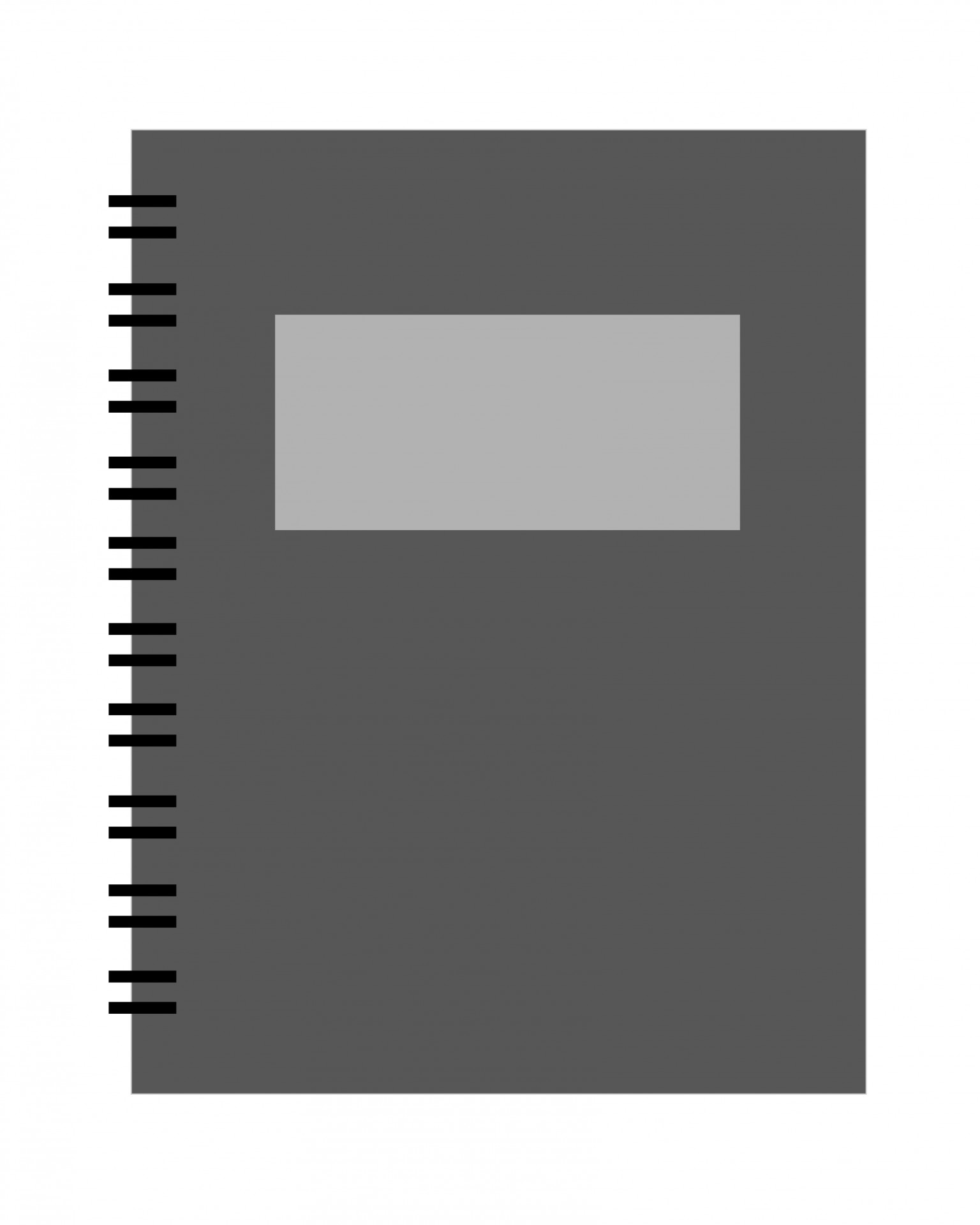 Spiral Notebook Black Clipart